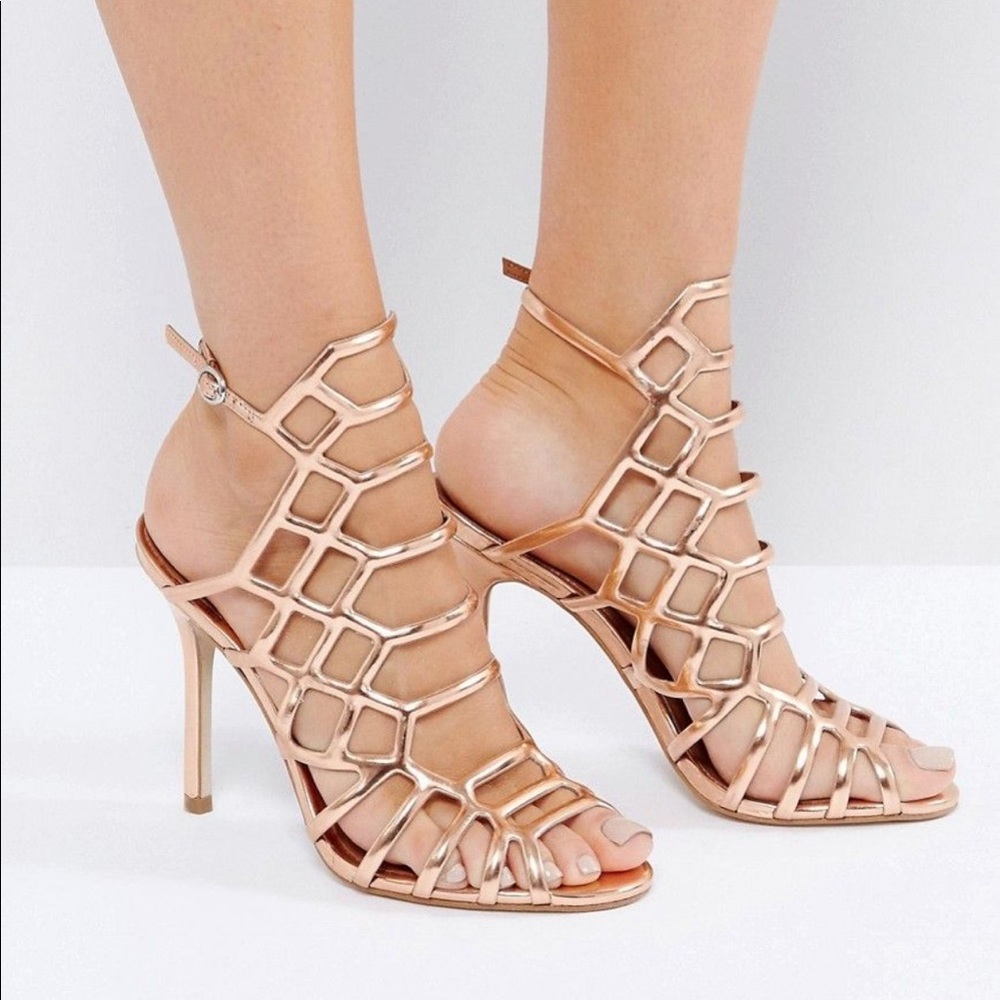 Steve Madden Rose gold Slithur heels